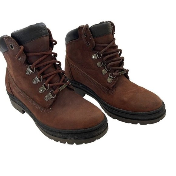 TIMBERLAND Trekking Gore-Tex Brown Leather Lace Up Ankle Hiking Work Boot Wm 6 - Picture 1 of 12